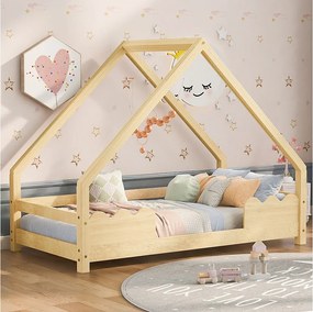 Łóżko kabinowe 90x200 cm – z dnem z listew – naturalna sosna – bez materaca