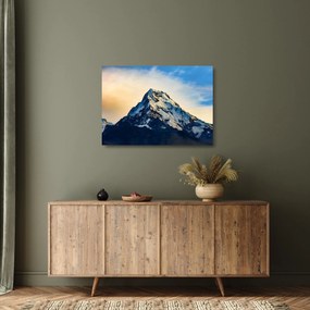 Obraz na szkle ośnieżonych gór, Nepal (70x50 cm)