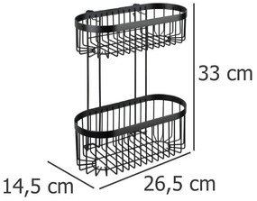 Półka łazienkowa wisząca Classic-Plus, 2 poziomy, WENKO
