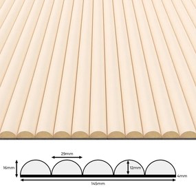 Beżowy ryfloway panel na ścianę i sufit F7-G71