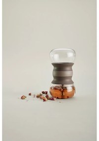 Jasnobrązowy szklany dzbanek do herbaty z sitkiem 500 ml – Lékué