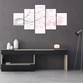Obraz - Różowe kwiaty (125x70 cm)