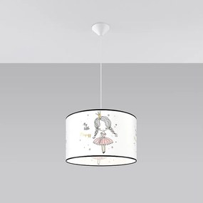 Lampy wiszące nowoczesny Prinesa, PVC - 1 źródło światła 4000K - L.40 x H.95 cm - wielokolorowy