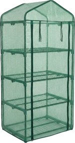 Mini szklarnia foliowa, 4 piętrowa, 68 x 49 x 158 cm