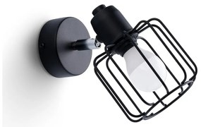 Czarny kinkiet ø 10 cm Salom – Nice Lamps