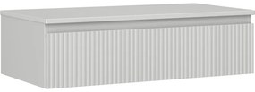 Mexen Rivel szafka łazienkowa podumywalkowa 90 cm z blatem, 1 szuflada, ryflowana , szara mat - 91A20-09023-1-BFC62