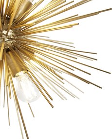 Lampa wisząca w stylu art deco złota 6-światłowa - Broom