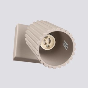 Kinkiet KARBON taupe ryflowany z regulowanym kloszem SOLLUX  LIGHTING