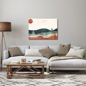 Obraz - Ilustrowany krajobraz (70x50 cm)