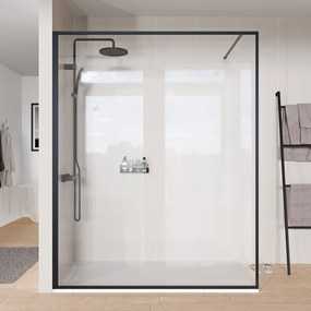 Kabina prysznicowa Walk-In 8 mm szkło przezroczyste FRAME - wysokość 200 cm