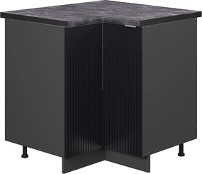 Szafka narożna czarne paski 80.5x60x82 fame-line