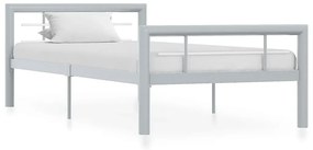 Szare metalowe łózko pojedyncze 90 x 200 cm G6-N97