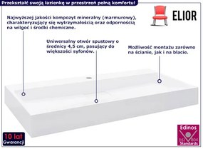 Biała umywalka z kompozytu mineralnego - Kristins 5X