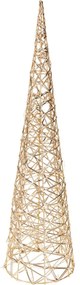 Świąteczny stożek świecący Champagne, 60 x 16 cm, 30 mikrodiod LED, na baterie, 60 cm