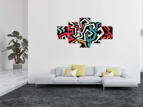 Obraz abstrakcji graficznej (125x70 cm)