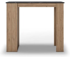 Stolik barowy z blatem w dekorze marmuru 47x120 cm Peru – Marckeric