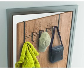 Czarny metalowy wieszak na drzwi 45 cm Lava – Metaltex