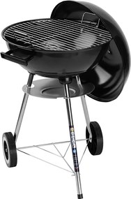 Okrągły czarny grill węglowy z pokrywą R1-T63