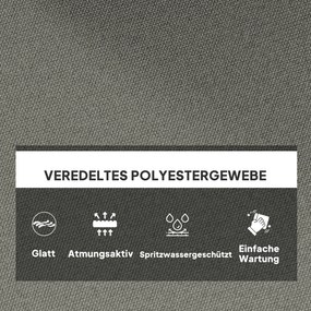 Outsunny Poduszka na siedzenie zewnętrzne, Poduszka do kosza wiszącego i krzeseł bujanych, Poduszka do zewnętrznego użytku, Szara