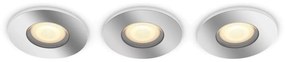 Inteligentne lampy wpuszczane w sufit z gwintem GU10, 4 W zestaw 3 szt. Adore – Philips Hue
