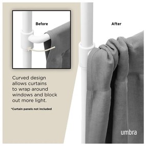 Biały stalowy panel dzielący na zasłony Anywhere – Umbra