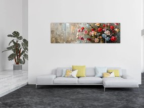 Obraz - Wazon z kwiatami (170x50 cm)