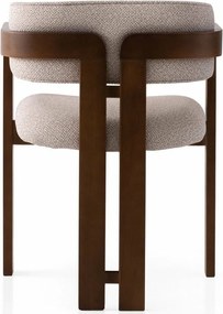 Krzesło do jadalni Cozy Cream and Walnut