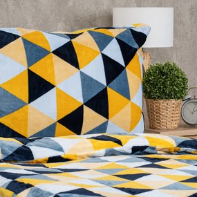 4Home Pościel mikroflanela Scandi triangle, 140 x 220 cm, 70 x 90 cm