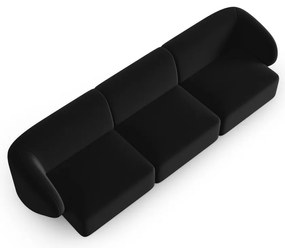 Czarna aksamitna sofa 266 cm Paolo – Milo Casa