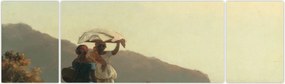 Obraz - Camille Pissarro, Two Women Chatting by the Sea, St. Thomas, reprodukcje (170x50 cm)
