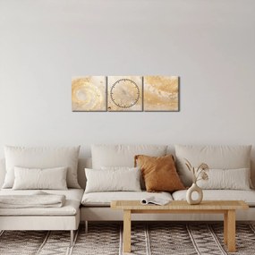 Obraz - Wzorzysta tekstura (z zegarem) (90x30 cm)