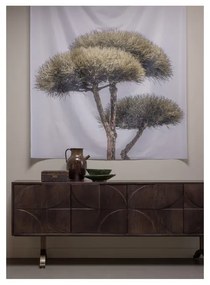 Ciemnobrązowa szafka pod TV z litego drewna mango 180x70x40 cm Draw – WOOOD