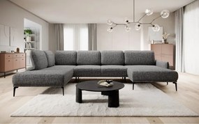 Narożnik STORM XL układ U Lewostronny z funkcją regulacji oparcia i wysuwu podnóżka WERSAL