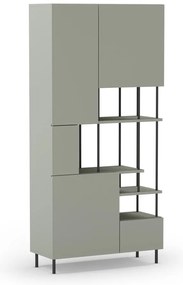 Zielonoszary regał 84x175 cm Perla – Marckeric