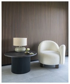 Ciemnobrązowy okrągły stolik w dekorze topoli ø 80 cm Boavista – House Nordic