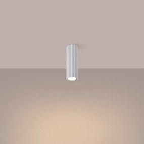 Lampa sufitowa minimalistyczny Gloow, aluminium - 1 źródło światła 3000K - L.6.5 x H.20 cm - biały