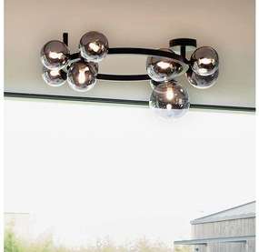 Ideal Lux - LED Żyrandol natynkowy PERLAGE 10xG9/3W/230V śr. 70 cm czarny/dymny