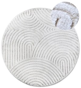 Biały okrągły dywan ø 200 cm Panglao New York White – Elle Decoration