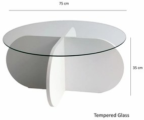 Stolik konferencyjny Bubble White