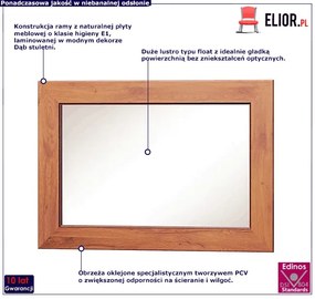 Lustro na ścianę 70x100 w ramie dąb stuletni K8-W75