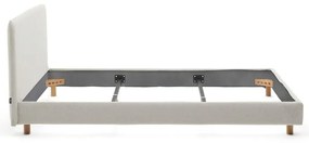 Szare tapicerowane łóżko dwuosobowe bez stelaża 180x200 cm Valma – Kave Home