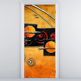 Fototapeta na drzwi - Abstrakcyjne planety (95x205cm)