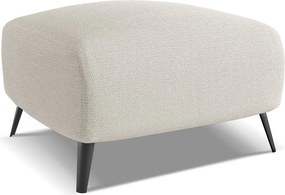 Pufa - z tkaniny szenilowej - srebrny - MALIE