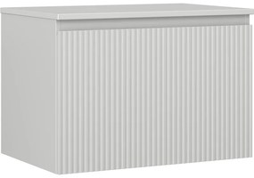 Mexen Rivel szafka łazienkowa podumywalkowa 70 cm z blatem, 1 szuflada, ryflowana , szara mat - 91A20-07047-1-BFC62