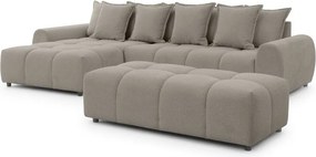 Szarobrązowy podnóżek Albane – Ropez