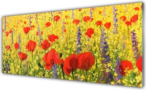 Szkło do Kuchni na Ścianę Letnia Kompozycja Kwiatowa