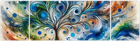 Obraz – Kolorowe energetyczne drzewo (170x50 cm)