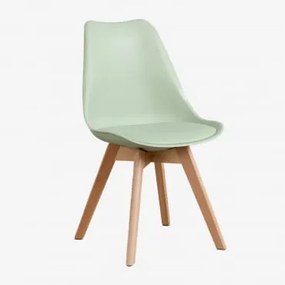 Zestaw 4 Krzeseł Jadalnianych Nordic Celadón - Sklum