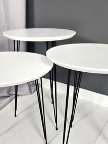 Zestaw 3 okrągłych stolików kawowych