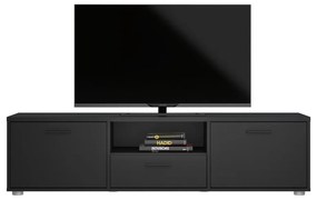 Czarna szafka pod TV 147x38 cm Media – Tvilum